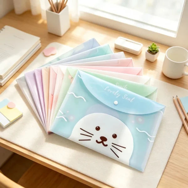 Animal Snap Button Document Wallets (12 pcs)