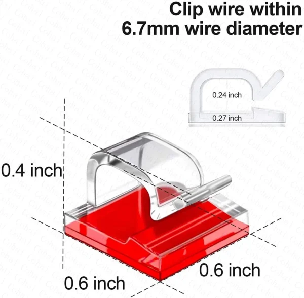 Adhesive Cable Organiser Clips