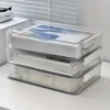 Transparent A4 File Boxes with Lids (Set of 2)