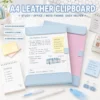 S586142b20c514fcc84d5b8038a4f8ac3y.webp PU Leather Double-Clip A4 Clipboard