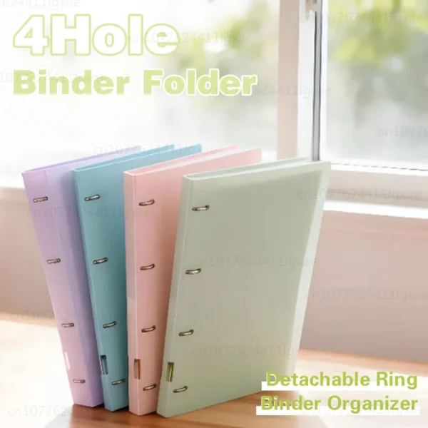 Clear A4 4-Hole D-Ring Folder