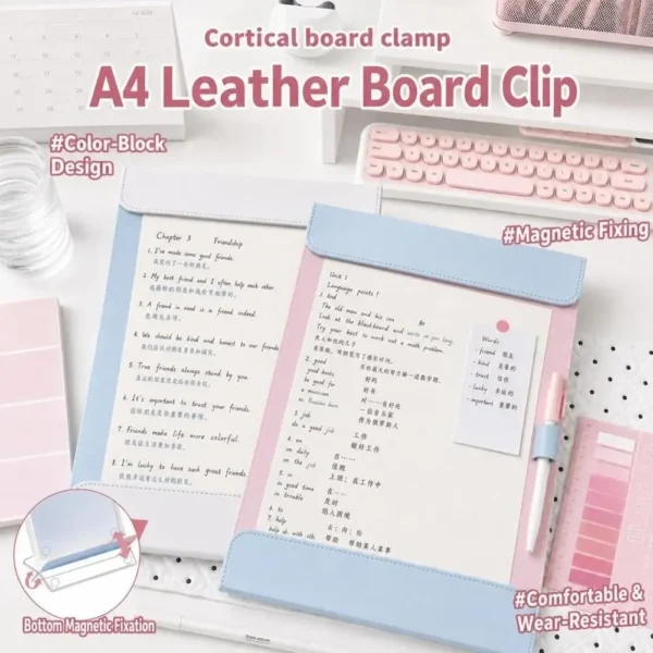 S5edb980237e345e688541b55120ac5c2U.webp PU Leather Double-Clip A4 Clipboard