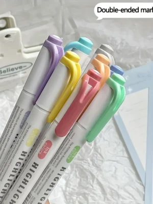 S6c65b614878c4b65add76fc199478332u.webp Double-Headed Pastel Highlighters (5 Colours)