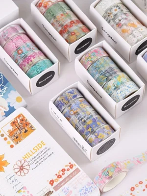 Vintage Floral PET Washi Tape (5 Rolls)