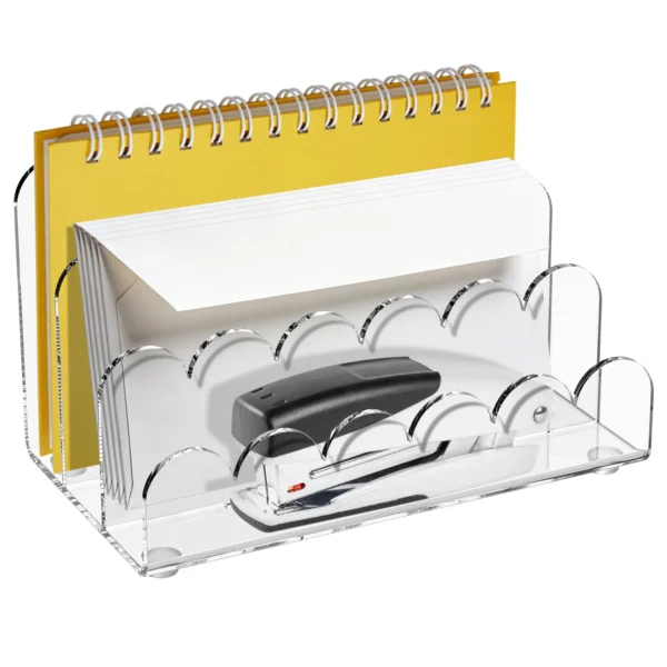 3-Compartment Acrylic File Holder