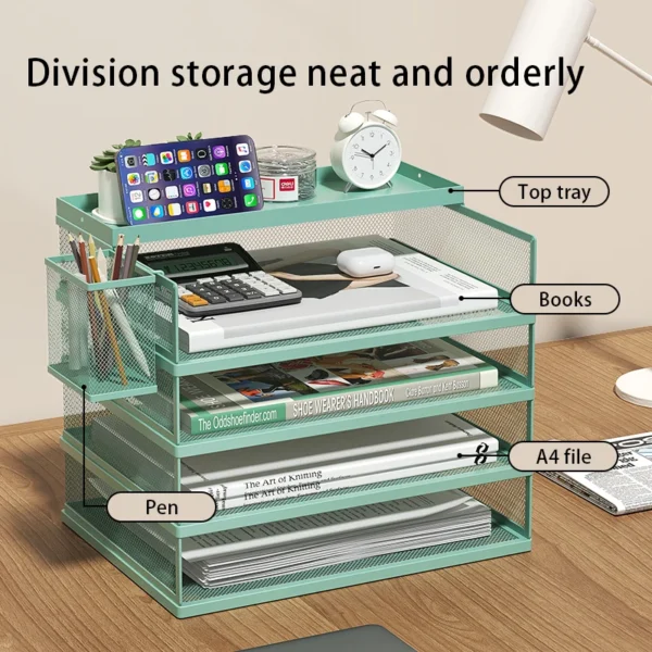 4-Tier Stackable Letter Tray