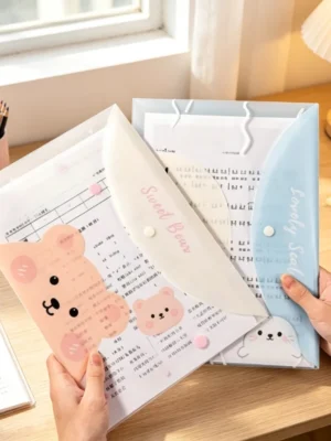 Animal Snap Button Document Wallets (12 pcs)