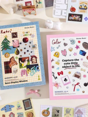 Retro Cartoon Sticker Book (50 Sheets)