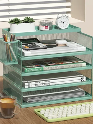 4-Tier Stackable Letter Tray
