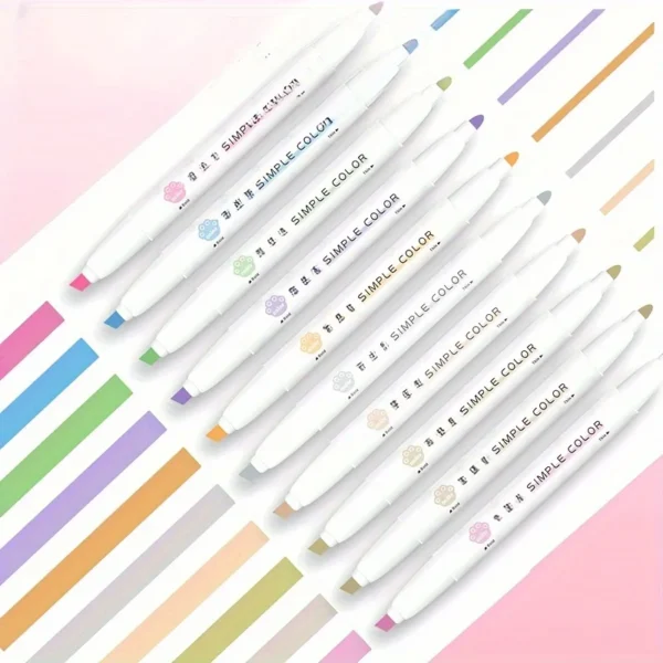 Double-Headed Pastel Highlighters (5 Colours)