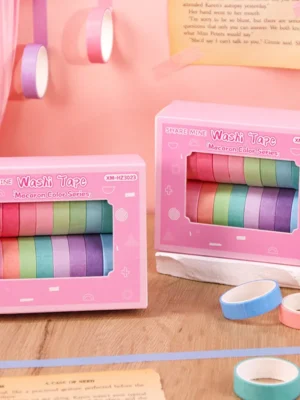 Pastel Macaron Washi Tape Set (20 Rolls)