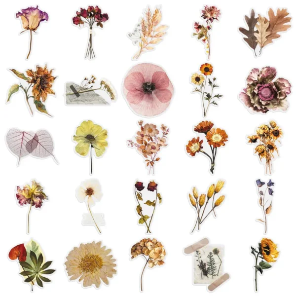 Dried Flower Specimen Stickers (50 pcs)