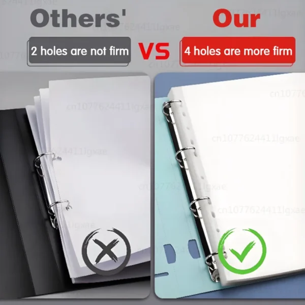 Clear A4 4-Hole D-Ring Folder